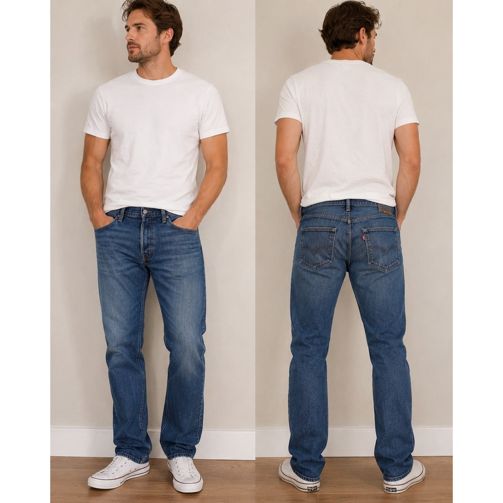 Levis 501 Original Fit Jeans Mens W36 L36 Blue Medium Wash Denim cowboy rodeo
